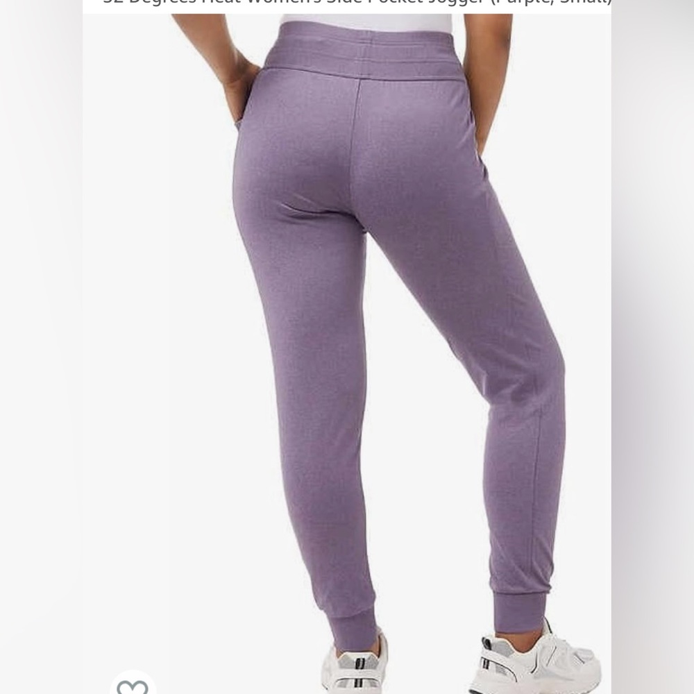 32 degrees women’s heather Rebecca violet large side pockets joggers